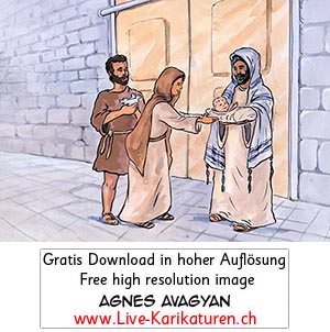 Darstellung des Herrn, Praesentatio Jesu in Templo, Jesu Opferung im Tempel, Mariae Reinigung, Maeriae Lichtmess, Unser Lieben Frau Lichtweihe, Herrenfest, Kirchenjahr, Kirchenfeiertag, christliches Festjahr, Kirche, katholisch, reformiert, Jahreskreis, Jahreskalender, Kalender, Jahreslauf, Agnes Live-Karikaturen, Clipart, Comic, Cartoon, Illustration, Cartoon, Comic, Karikatur, Zeichnung, Download, kostenlos, Gratisbild, gratis, free, Kunst, Kuenstler, Live Karikaturist, Comiczeichner, Armenia