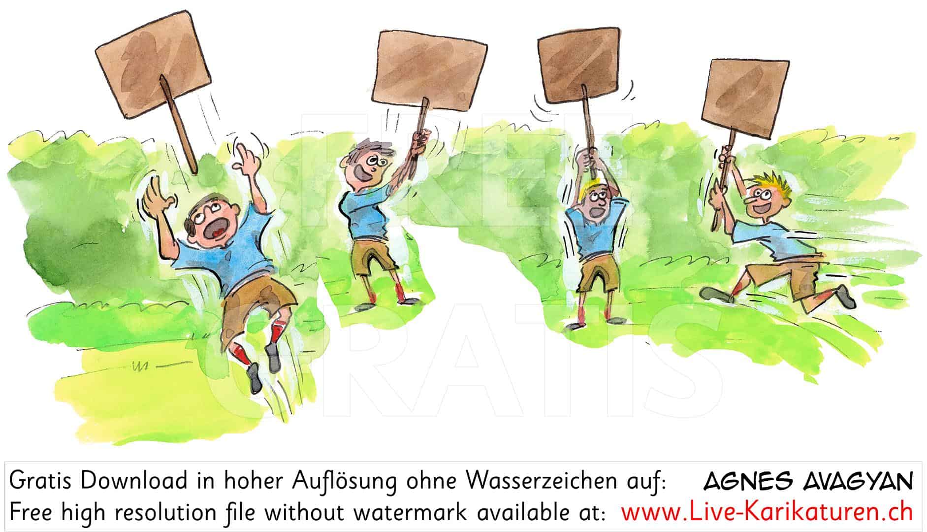 Hornussen, Sport, Schweizer Mannschaftssportart, Wiese, Spieler, Nationalsport, Nouss, Schindel, Schlagen, Scheibenschlagen, Schnitzelbaenke, Urbi@Orbi, Luzerner Fasnacht, Agnes Live-Karikaturen, Clipart, Comic, Cartoon, Illustration, Cartoon, Comic, Karikatur, Zeichnung, Download, kostenlos, Gratisbild, gratis, free, Kunst, Kuenstler, Live Karikaturist, Comiczeichner, Armenia