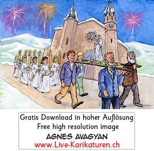 Neujahrsfest, Marienfest, Natale sanctae Mariae, Hochfest der Gottesmutter Maria, Weltfriedenstag, Kirchenjahr, Kirchenfeiertag, christliches Festjahr, Kirche, katholisch, reformiert, Jahreskreis, Jahreskalender, Kalender, Jahreslauf, Agnes Live-Karikaturen, Clipart, Comic, Cartoon, Illustration, Cartoon, Comic, Karikatur, Zeichnung, Download, kostenlos, Gratisbild, gratis, free, Kunst, Kuenstler, Live Karikaturist, Comiczeichner, Armenia