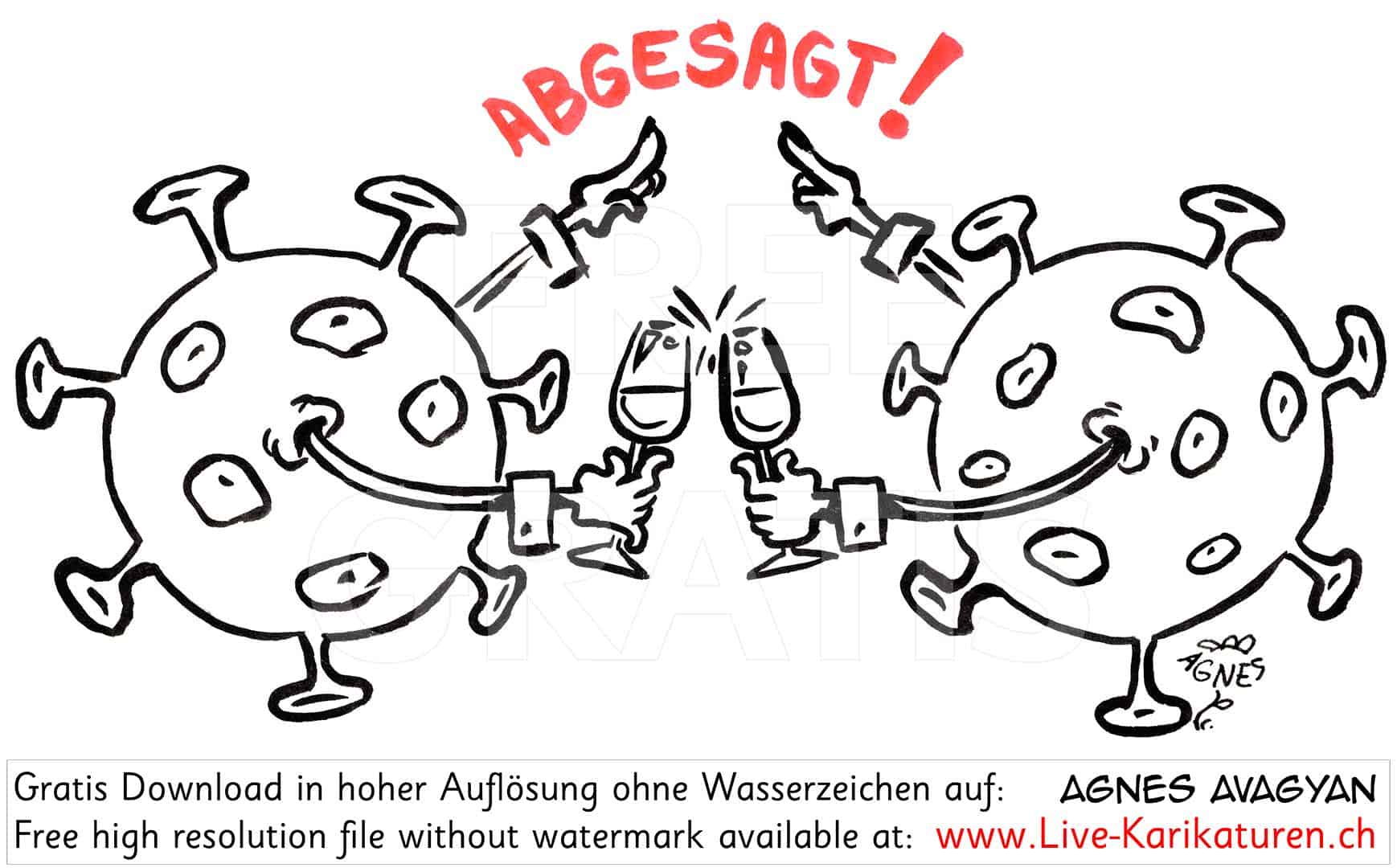 Virus, Corona, Covid-19, Covid19, abgesagt, Anlass, Event, ausgefallen, Epidemie, Pandemie, 2020, Agnes Live-Karikaturen, Clipart, Comic, Cartoon, Illustration, Cartoon, Comic, Karikatur, Zeichnung, Download, kostenlos, Gratisbild, gratis, free, Kunst, Kuenstler, Live Karikaturist, Comiczeichner, Armenia