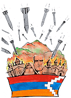 Armenien Karabach Arzach Ethnozid Bombardement