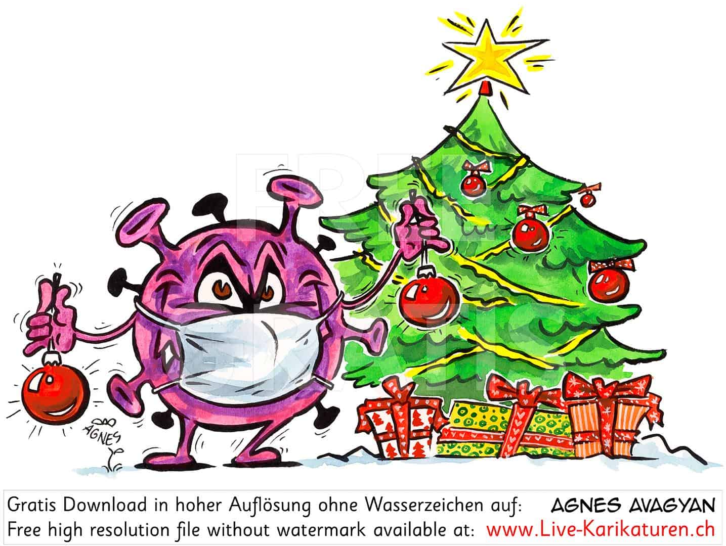 Virus Covid 19 Corona Weihnachten Tannenbaum Stern Farbe Agnes Karikaturen Webseite Funktioniert Aber Design Ist Temporar Entfernt