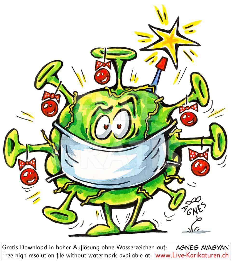 Corona, Covid19, Weihnachten, Christmas, Xmas, Feststage, 24 Dezember, Geschenke, Lametta, Weihnachtsdekoration, lustig, Fun, Character, Cartoon, Comic, Clipart, schwarzweiss, Zeichnung, Illustration, Bild, gratis, Toon, Maske, Maskenpflicht, Virus, Pandemie, Agnes Karikaturen, Unterhaltung, Kunst, Kunsthandwerk, Firmenevent, Geschaeftsessen, Geburtstag, Hochzeit, Firmenevent, Geschenkidee, Hochzeit