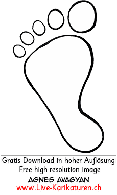 Fussspuren, Fuesse, Zehen, Sohle, Fuss, Fussabdruck, Kunst, Kuenstler, Zeichnung, Clipart, Comic, Cartoon, Gratisbild, schwarzweiss, Armenian Artist from Yerevan