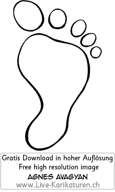 Fussspuren, Fuesse, Zehen, Sohle, Fuss, Fussabdruck, Kunst, Kuenstler, Zeichnung, Clipart, Comic, Cartoon, Gratisbild, schwarzweiss, Armenian Artist from Yerevan