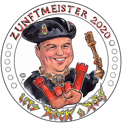 Glueckwunschkarten postkarte design agnes karikaturen schnellzeichner illustrationen portrait zunftmeister