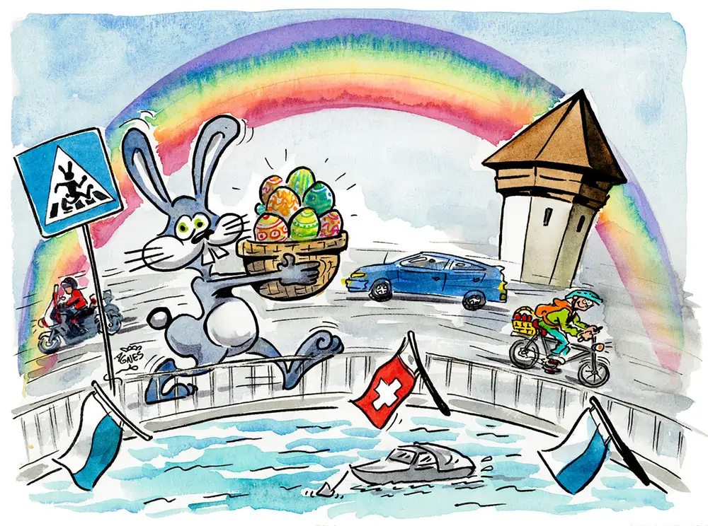 Schnellzeichner kalender malen illustration x1000 april ostern