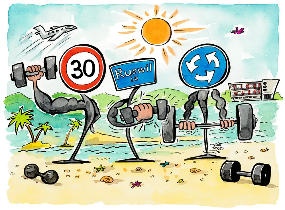 Schnellzeichner kalender malen illustration x1000 sommer badeferien