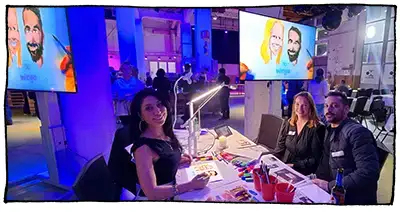 Schnellzeichner karikaturist basel wega it altes kraftwerk firmenevent