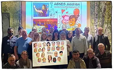 Schnellzeichner karikaturist luzern heini garten zug zentralschweiz teambuilding