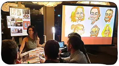 Schnellzeichner karikaturist zuerich vista klinik pfaeffikon team