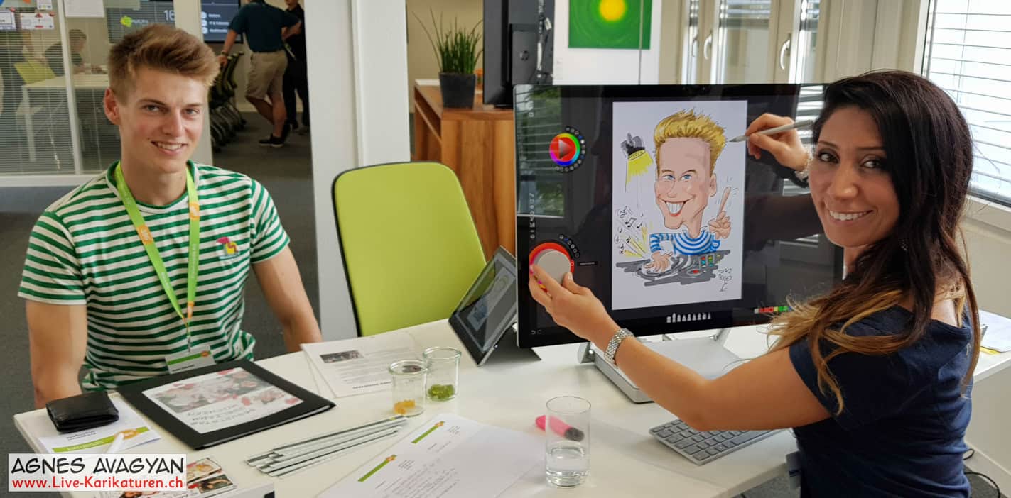 Schnellzeichner Digital Art Tablet digitale Karikaturen